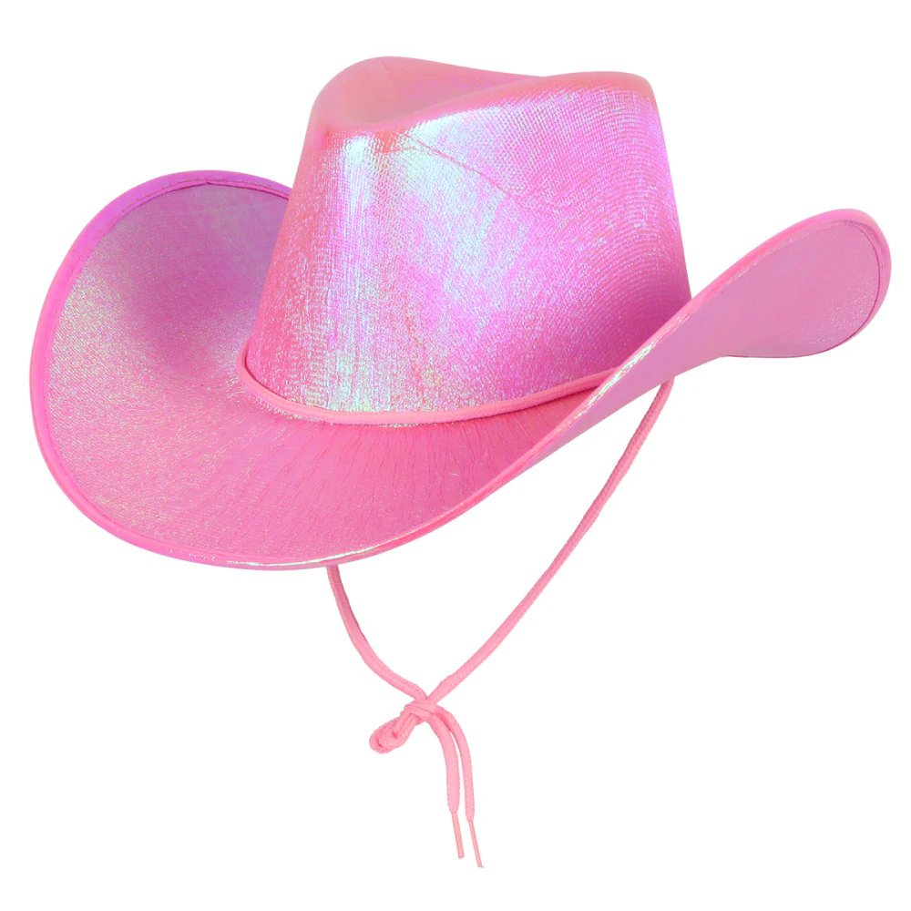 Roze cowboyhoed glitter
