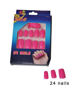 Roze fluor nagels 24st - Image 2