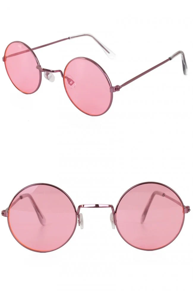 Roze hippie bril