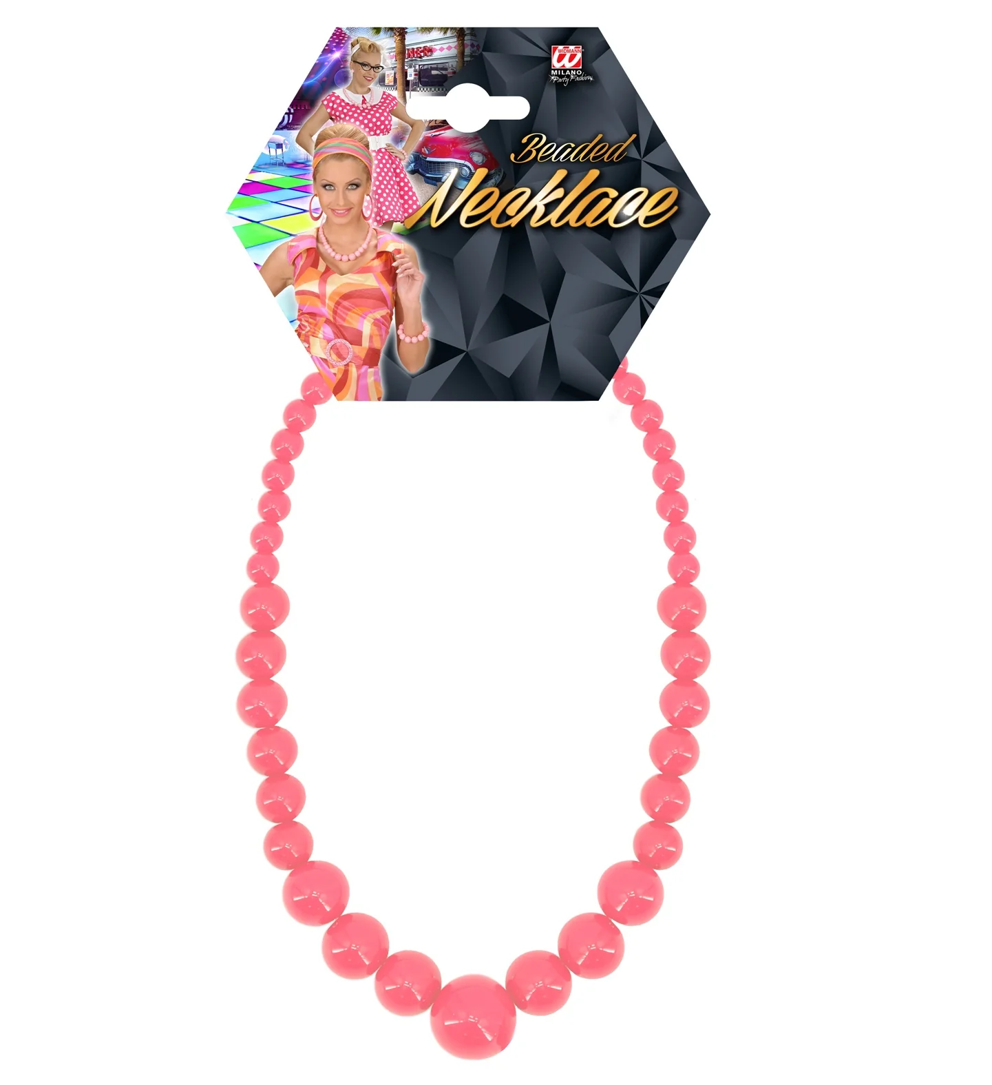 Roze seventies parelketting - Image 4