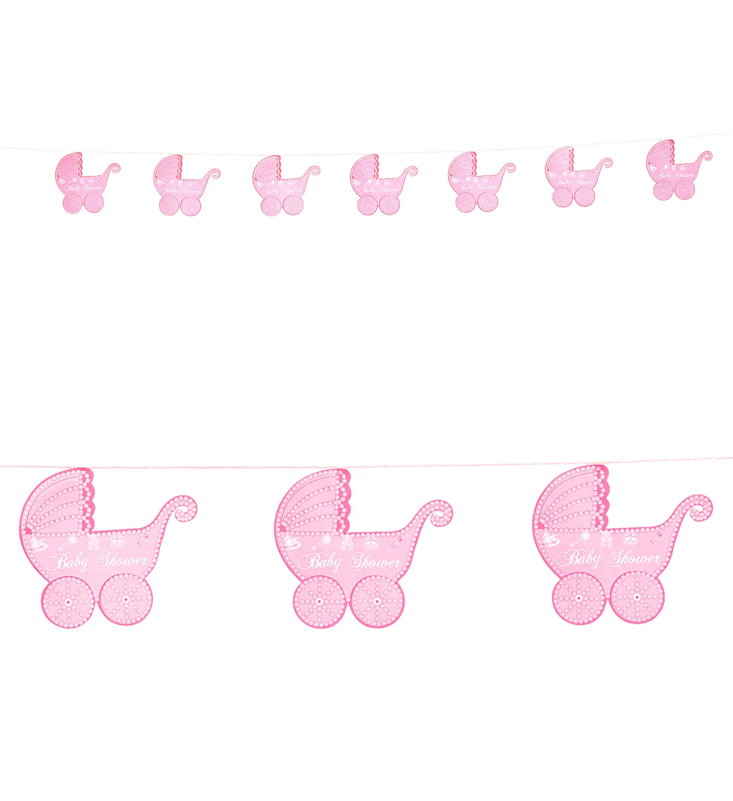 Roze slinger met kinderwagentjes