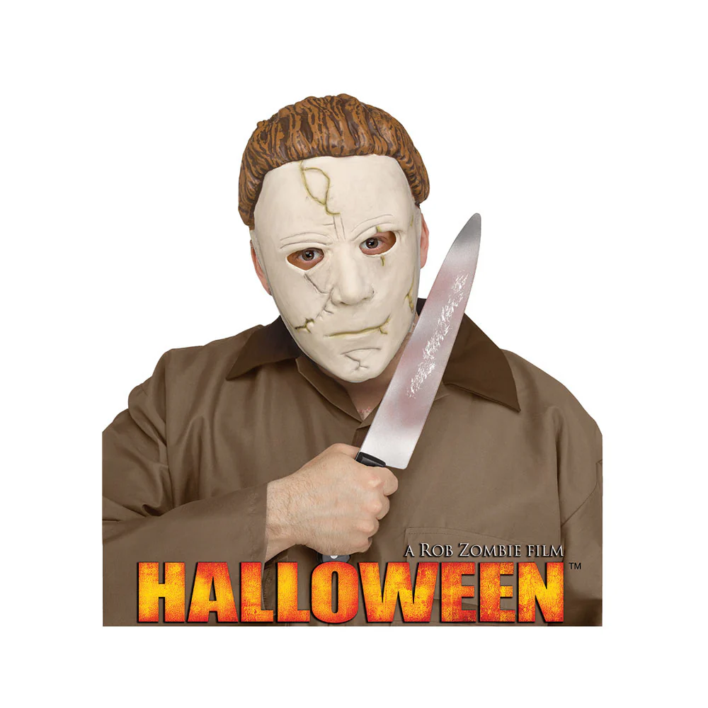 Zombie masker Michael Myers met mes