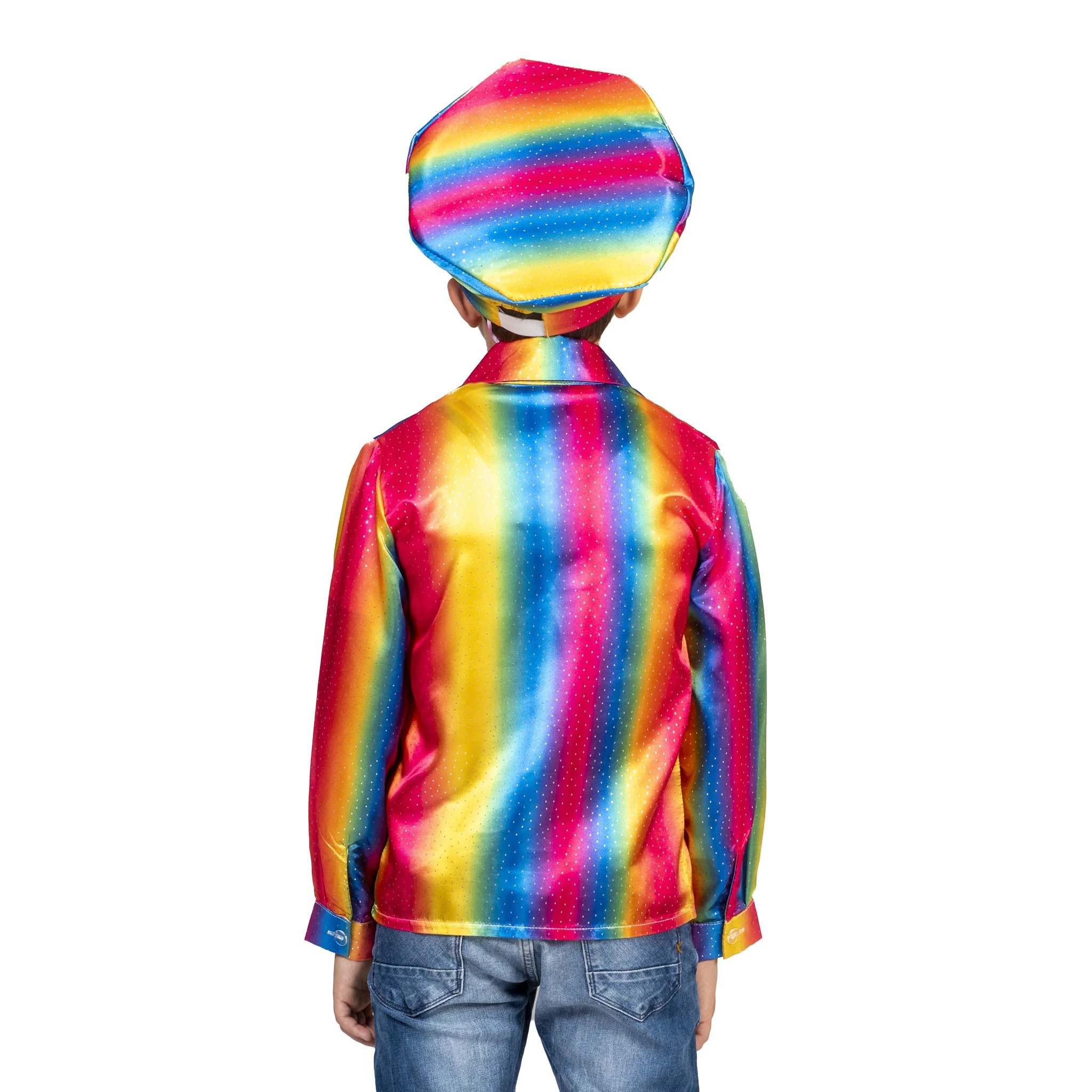 Disco shirt Stijn regenboogkleuren - Image 3