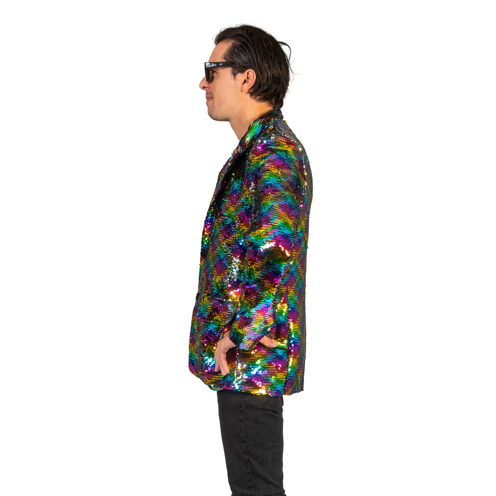 Disco jas Jack regenboog print - Image 2