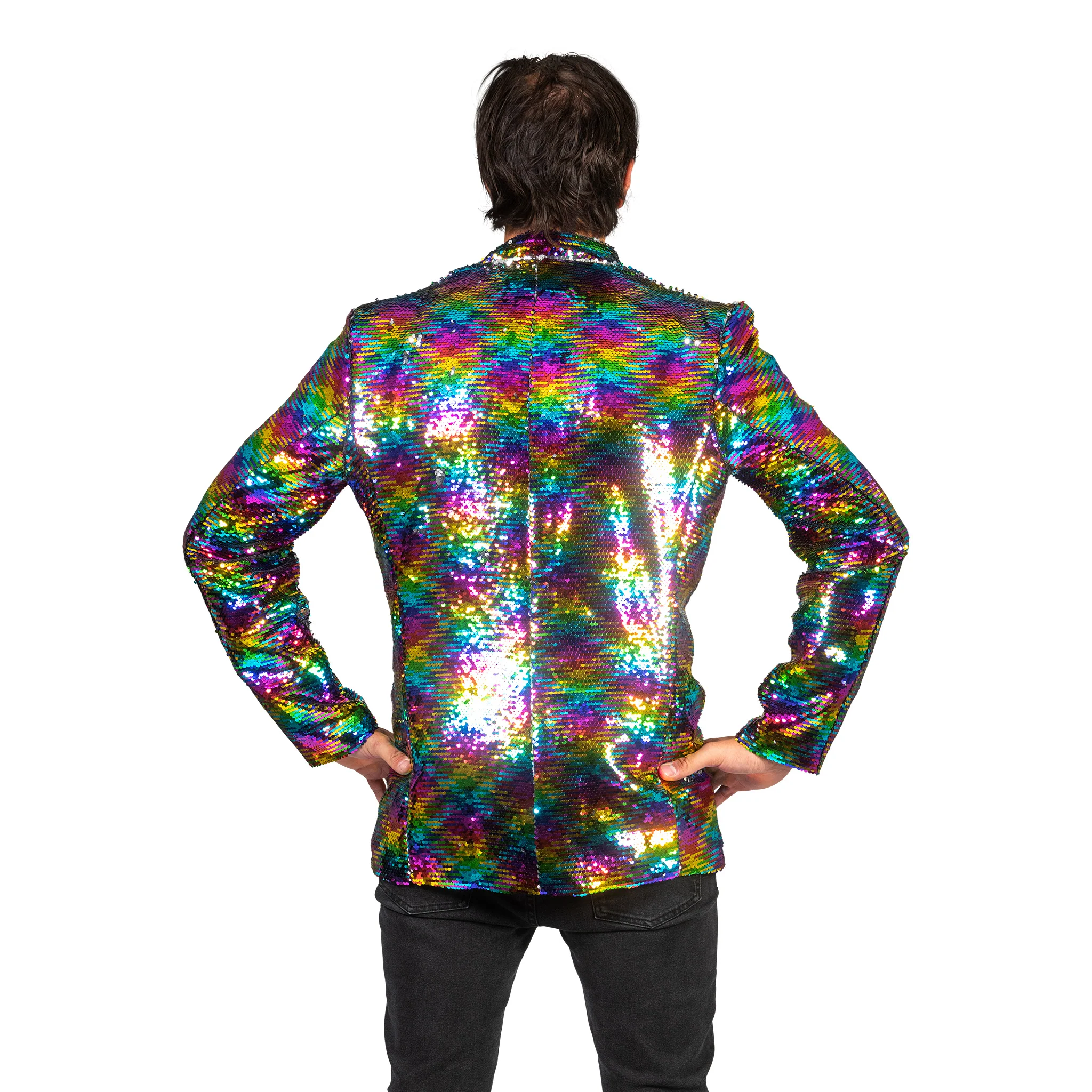 Disco jas Jack regenboog print - Image 3