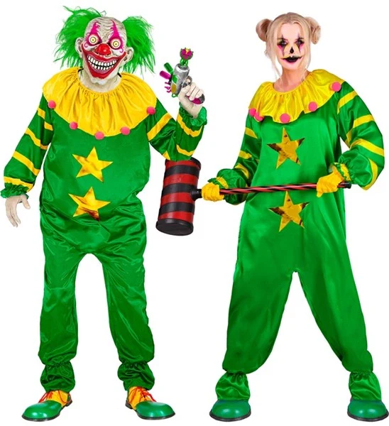 Ruimte horror clown kostuum Mees