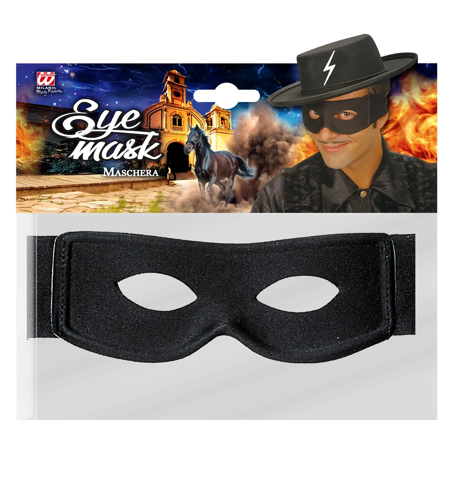 Ruiter masker zwart volwassenen - Image 3