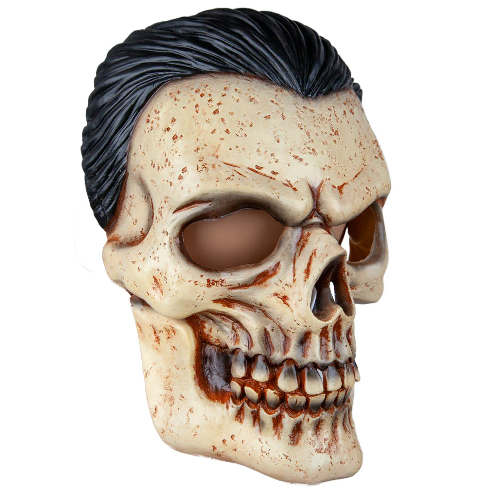 Schedelmasker met zwart haar - Image 3