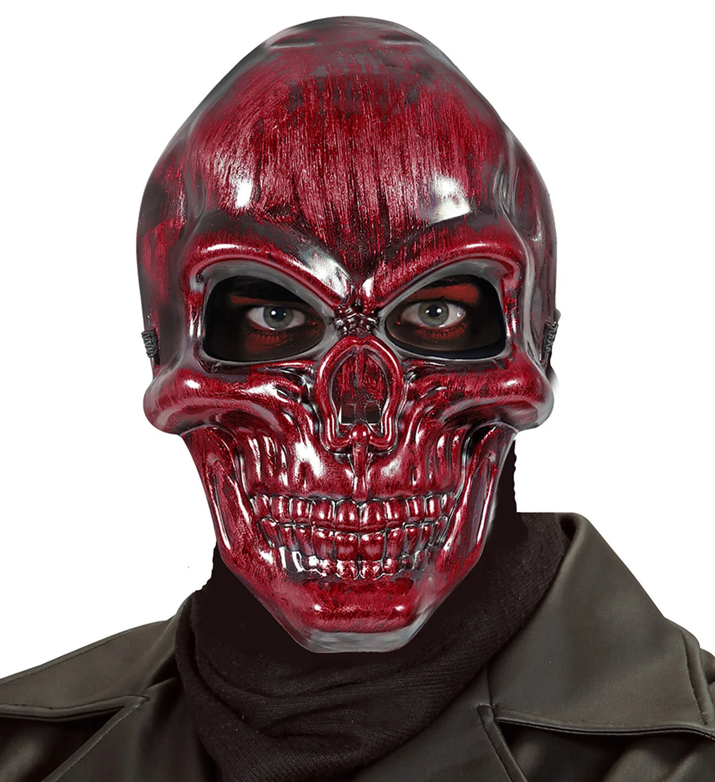 Schedelmasker rood metallic - Image 2