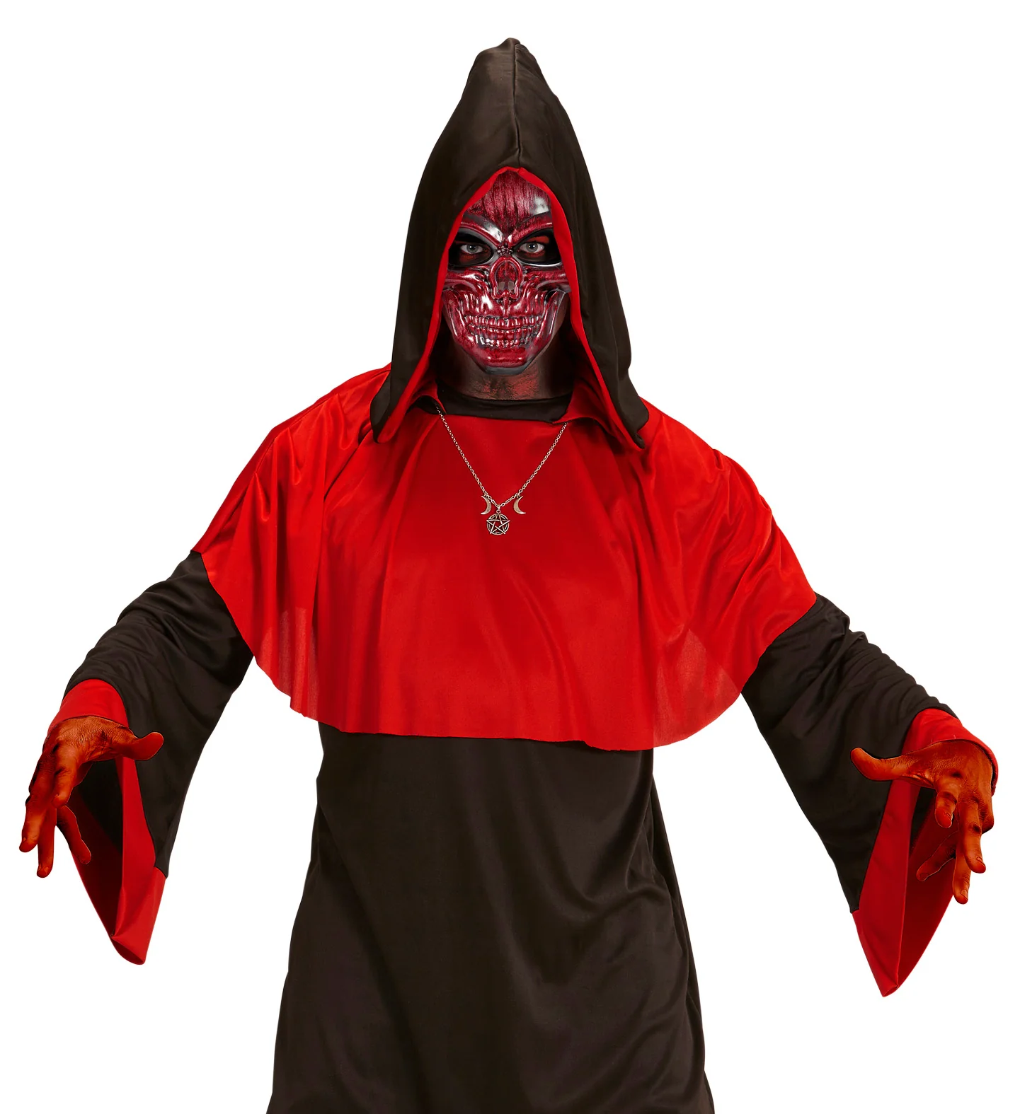 Schedelmasker rood metallic - Image 3