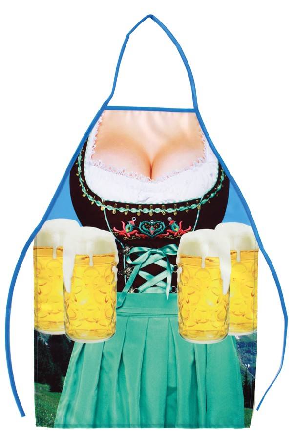 Schort Oktoberfest dirndl jurk met bierpullen
