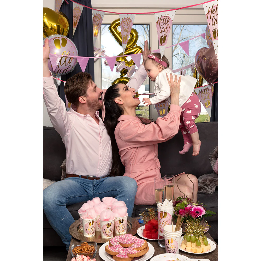Set 10 papieren bekertjes 'Hello girl!' - Image 2