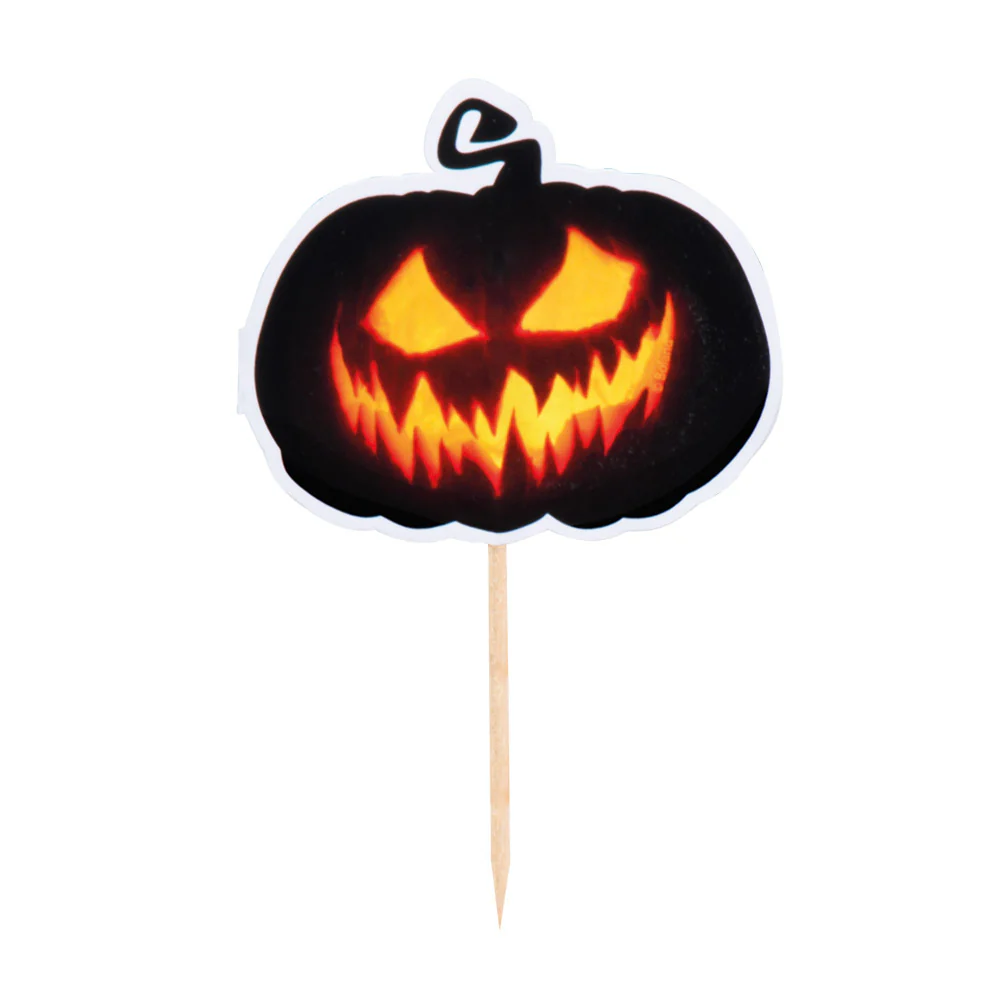 Set 12 cocktailprikkers Creepy pumpkin - Image 3