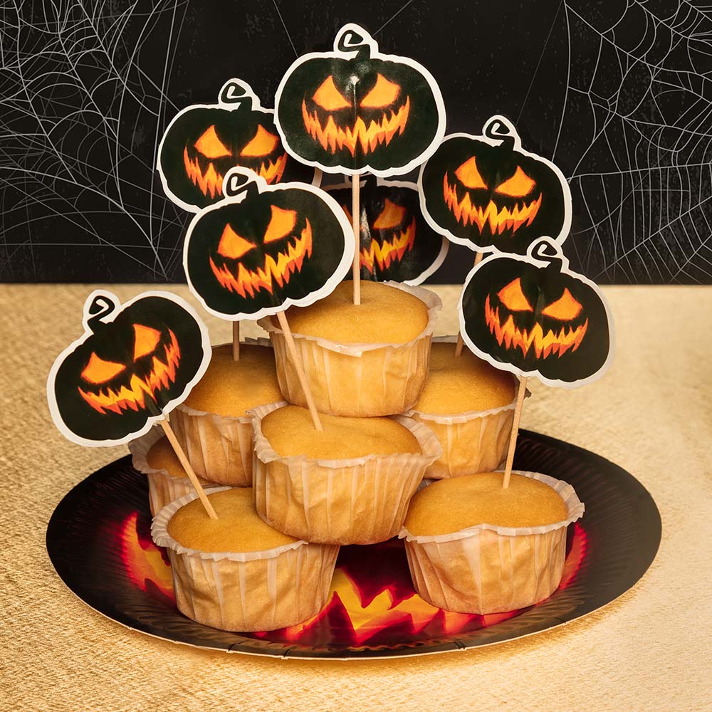 Set 12 cocktailprikkers Creepy pumpkin - Image 5