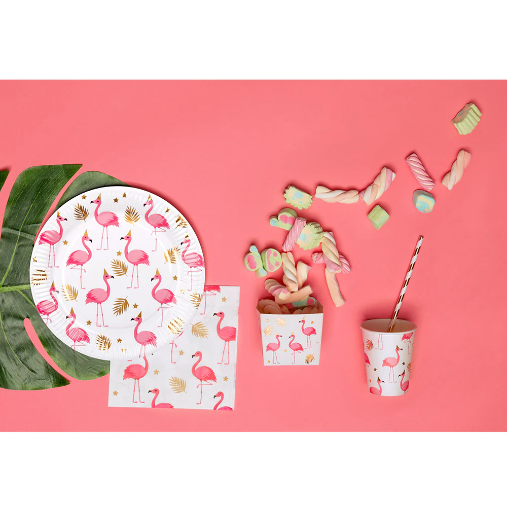 Set 20 papieren servetten Flamingo - Image 2
