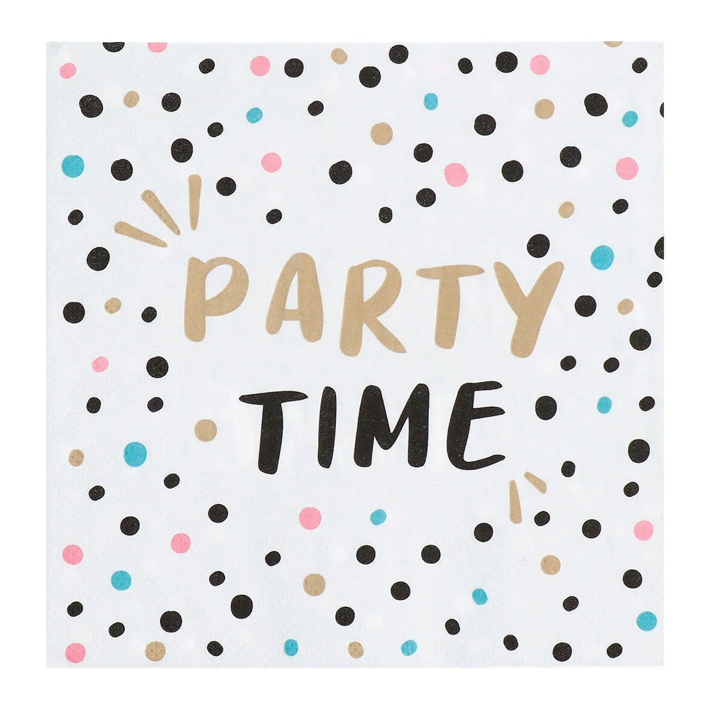 Set 20 papieren servetten 'Party time' - Image 2