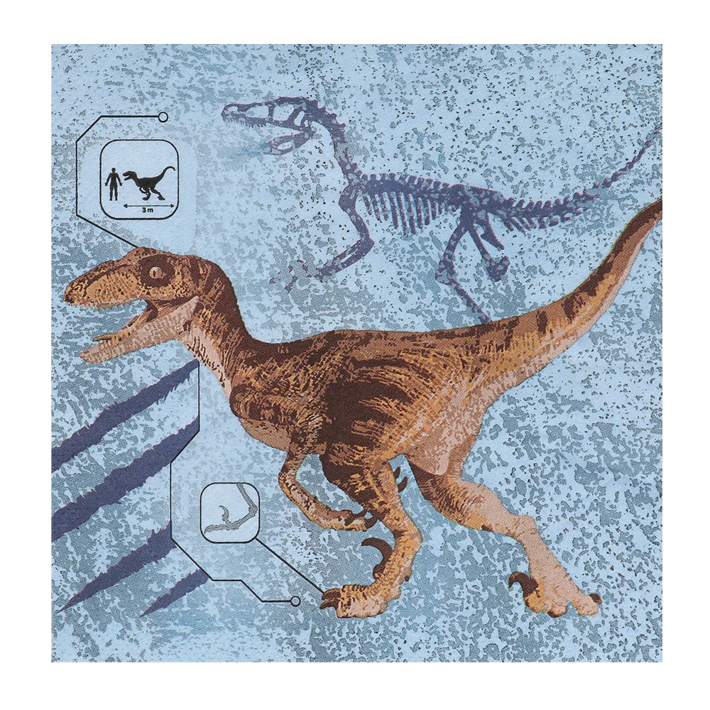 Set 20 papieren servetten T-rex - Image 3