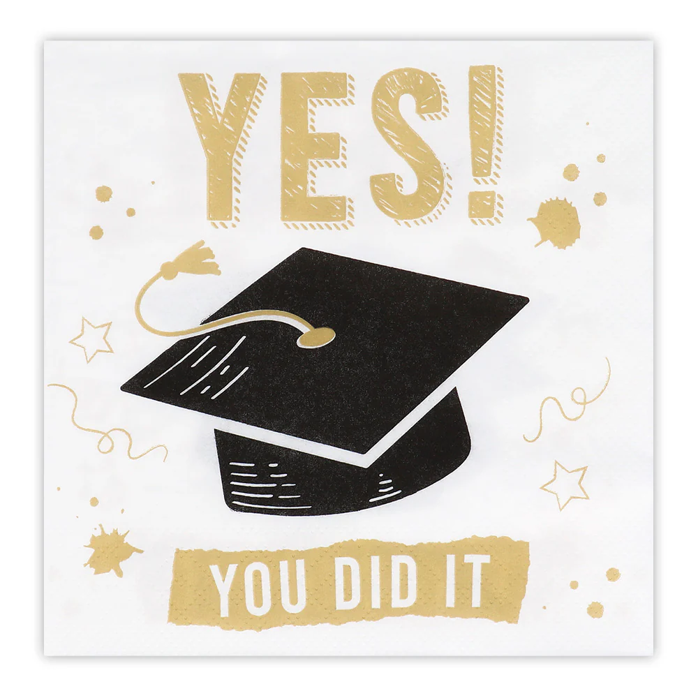 Set 20 papieren servetten 'Yes you did it'