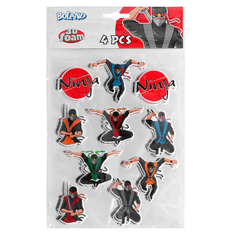Set 4 stickervellen 'Ninja' - Image 2