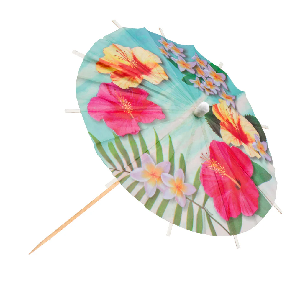 Set 6 cocktailparasols Paradise
