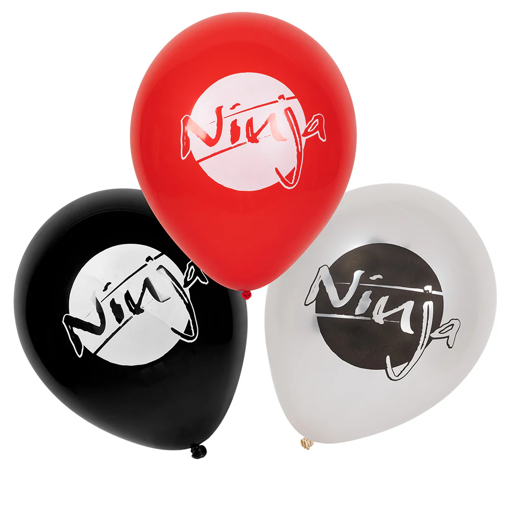 Set 6 latex ballonnen 'Ninja' - Image 2