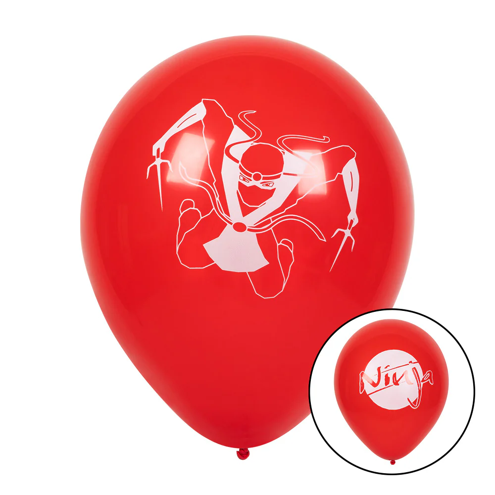 Set 6 latex ballonnen 'Ninja' - Image 3