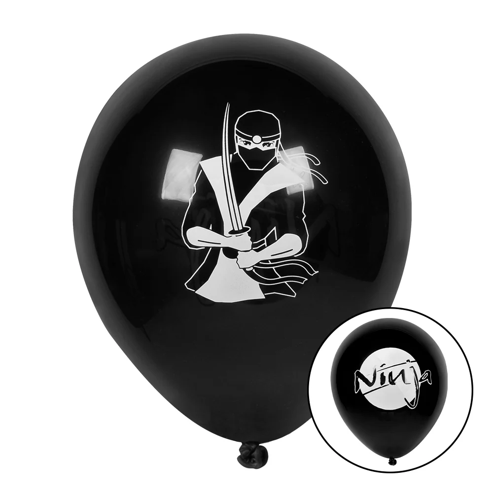 Set 6 latex ballonnen 'Ninja' - Image 4
