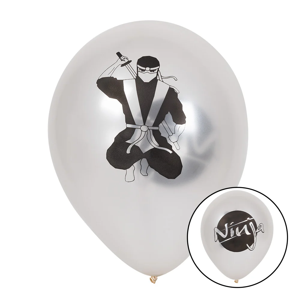 Set 6 latex ballonnen 'Ninja' - Image 5
