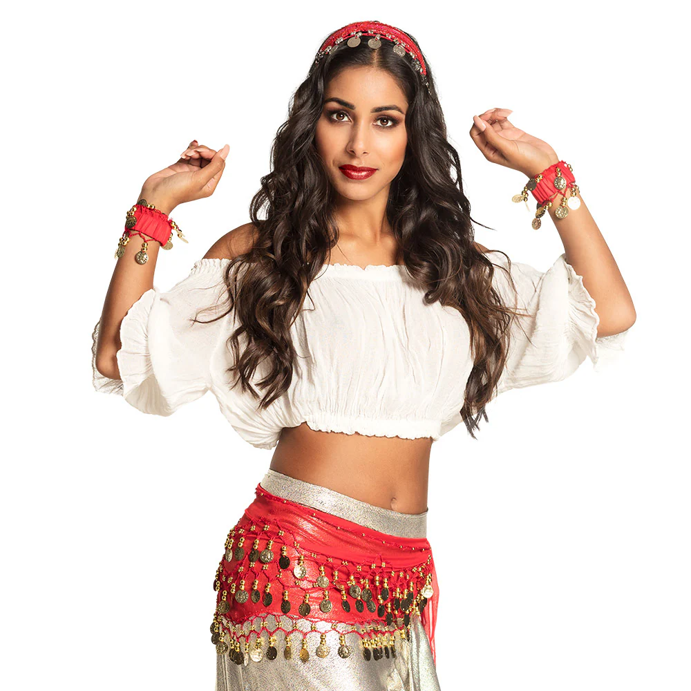 Buikdanseres verkleed set Belly dance rood - Image 2