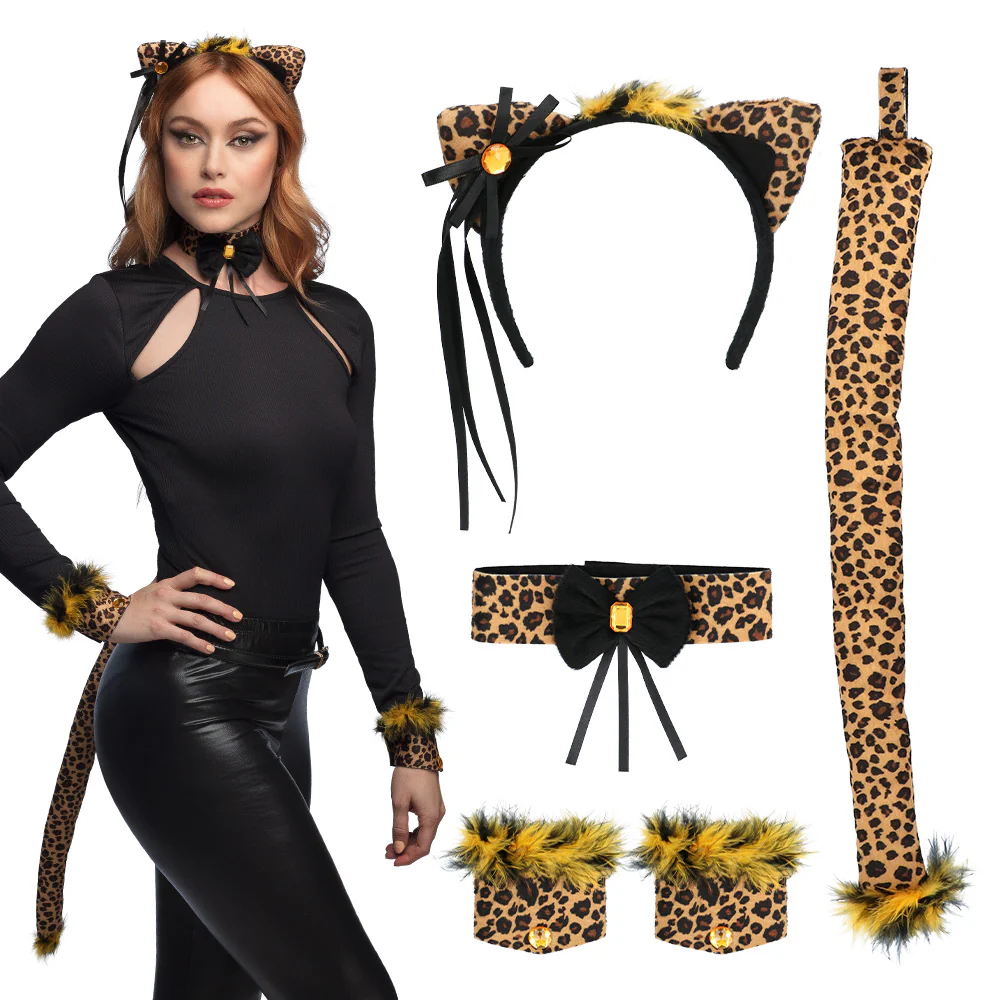 Luipaard verkleed set compleet