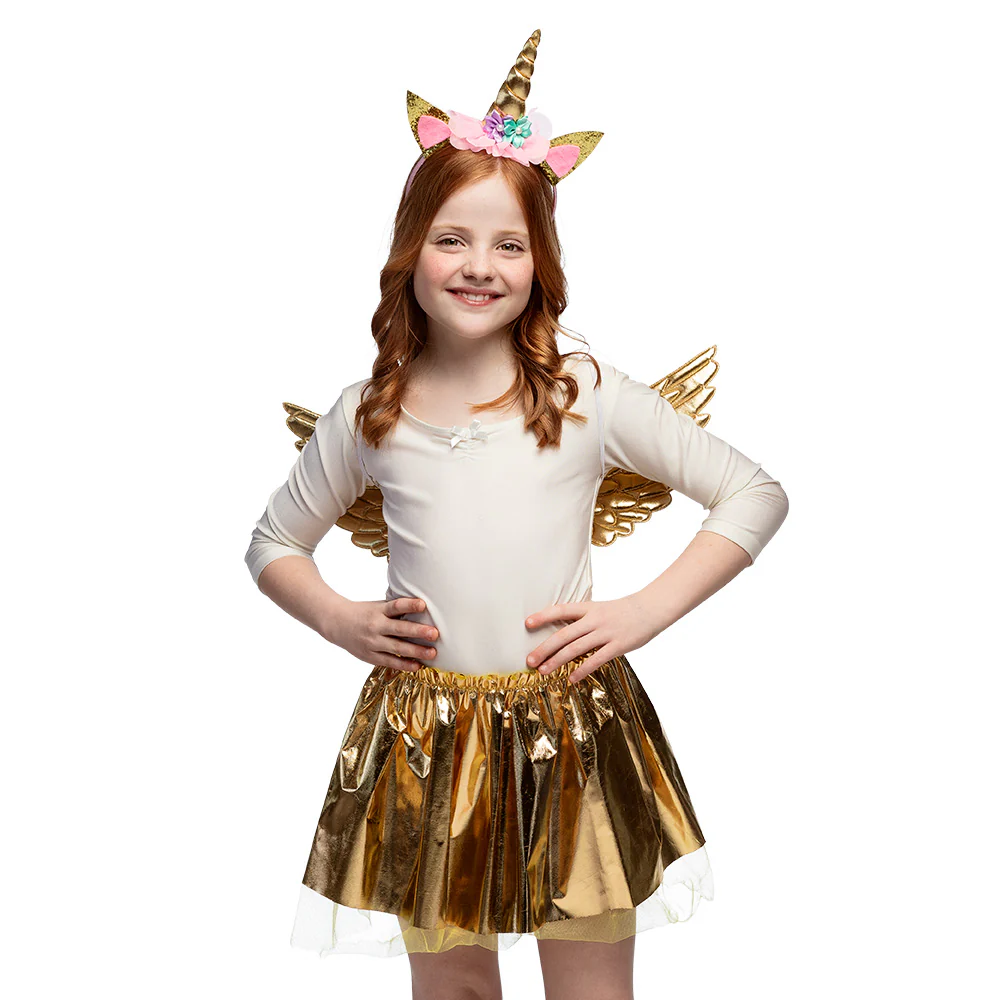 Unicorn eenhoorn verkleed set goud - Image 3