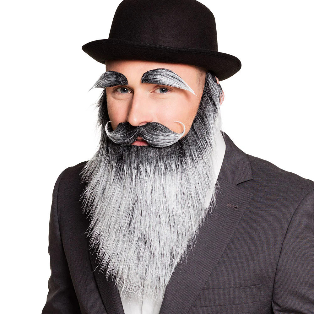Set gezichtshaar Oude man Abraham