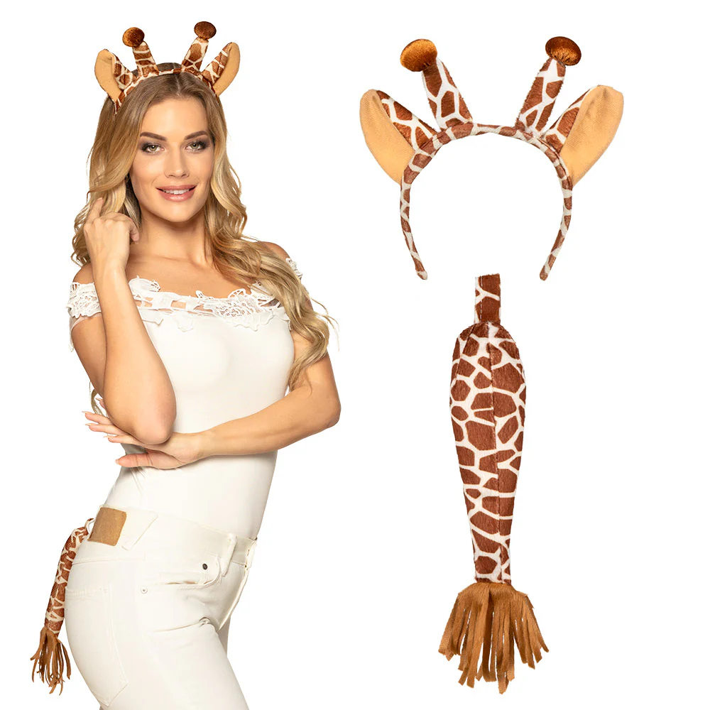 Giraffe oren en staart set