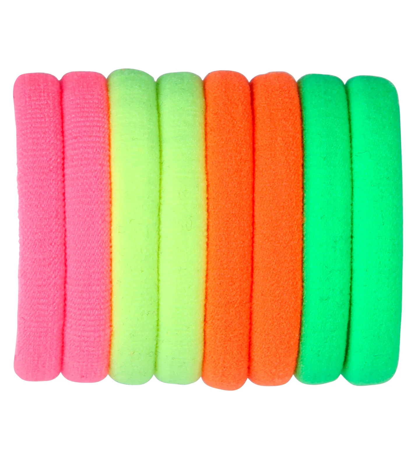 Neon kleurige haar elastiekjes jaren 80