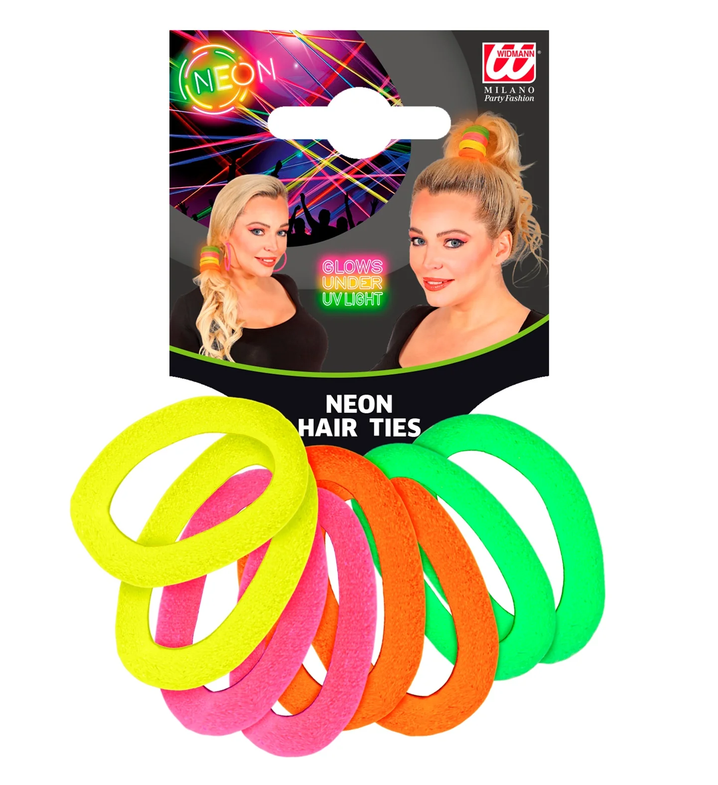 Neon kleurige haar elastiekjes jaren 80 - Image 6