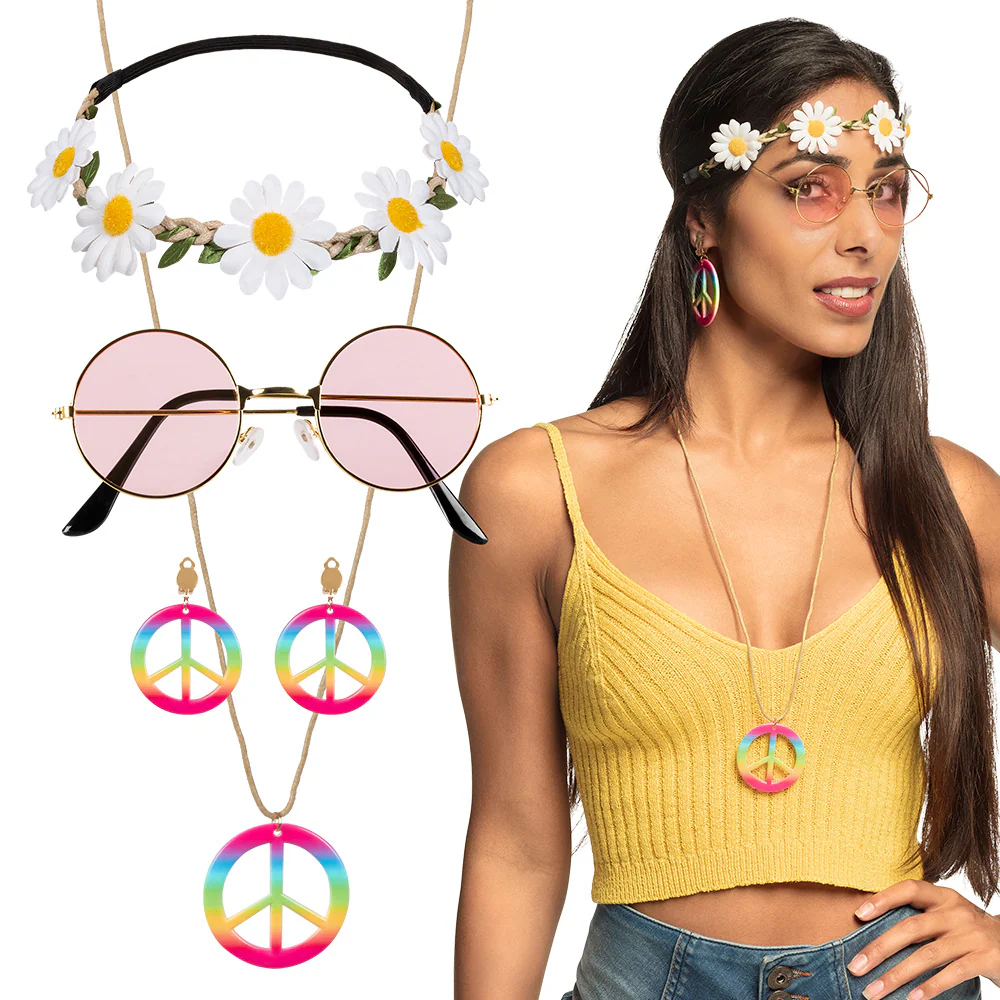 Hippie verkleed set compleet