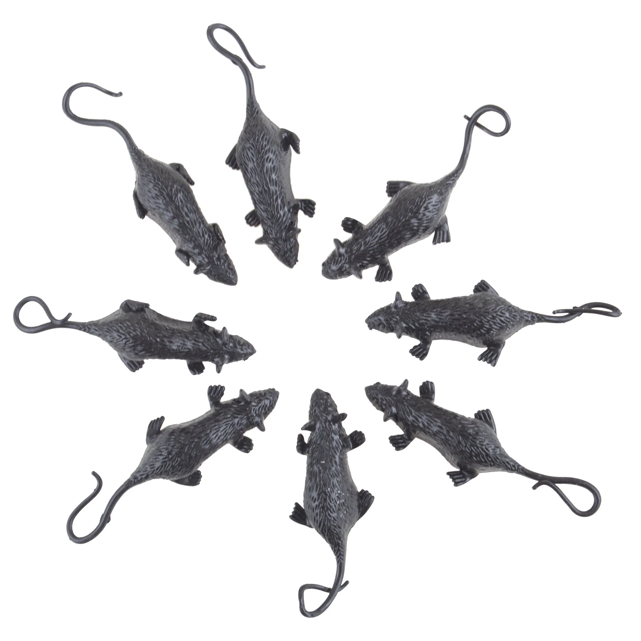 Set 8 dieren halloween spin vleermuis en muis
