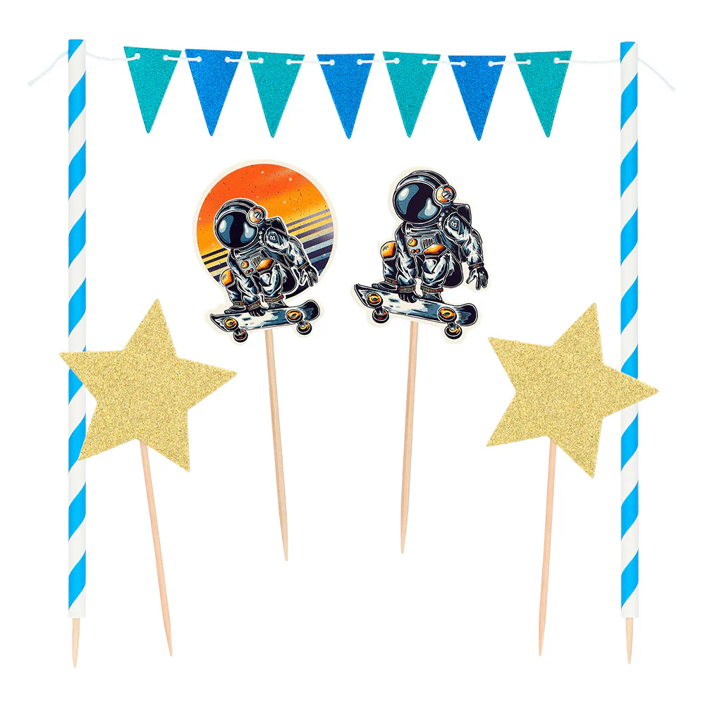 Set taartdecoratie Space