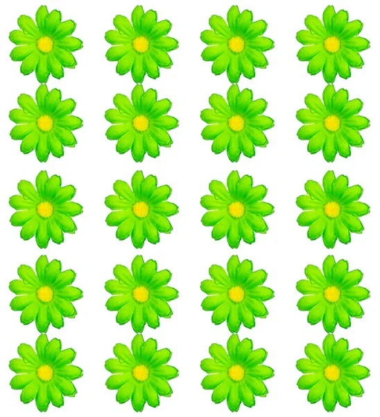 Set van 20 decoratieve groene bloemen Niels