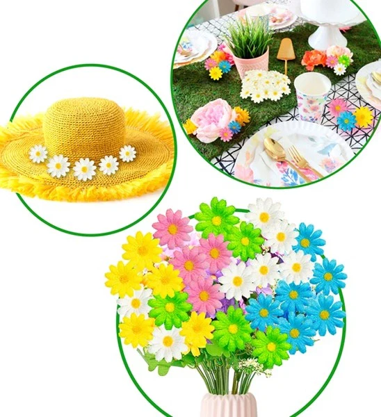 Set van 20 decoratieve groene bloemen Niels - Image 2