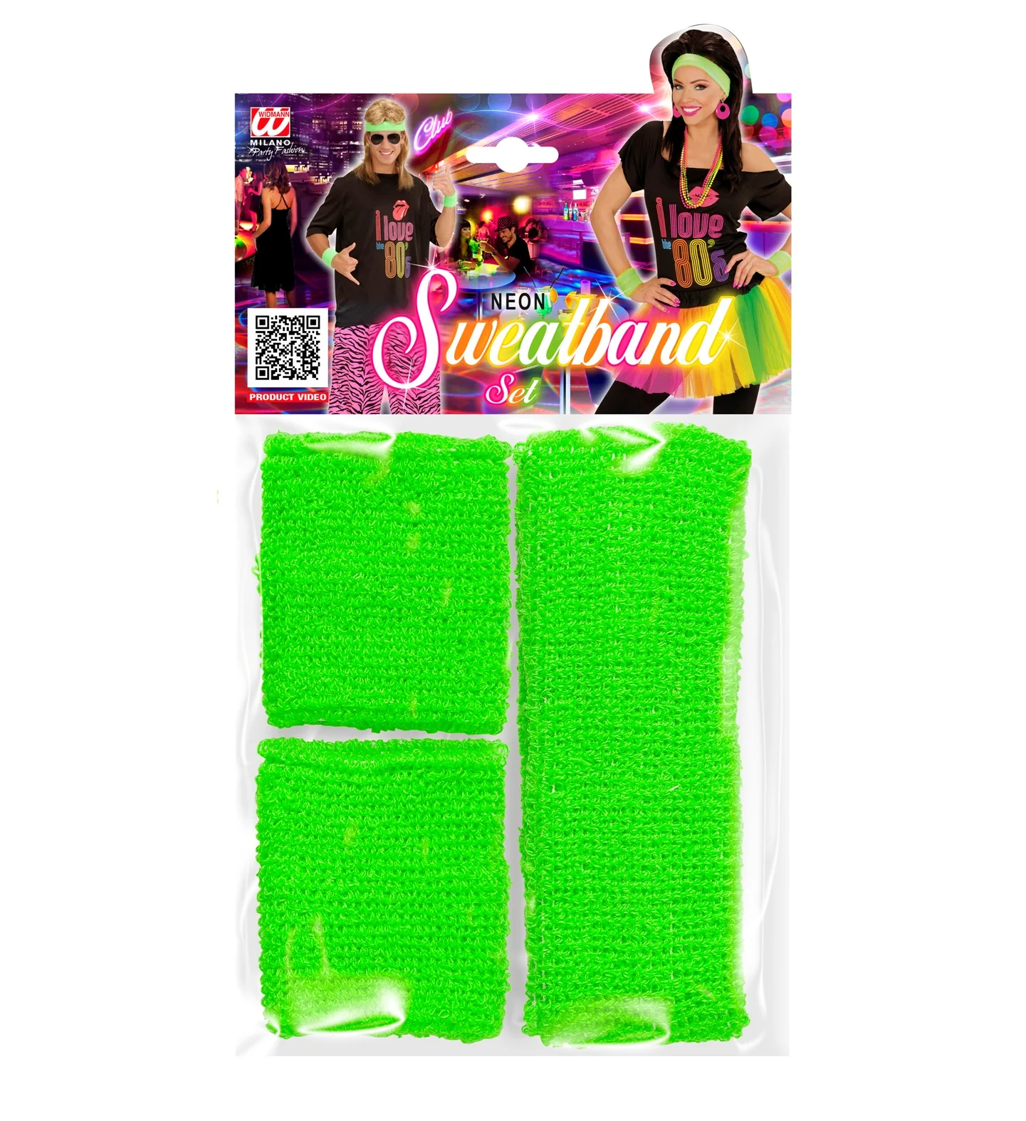 Groene zweetbanden neon set - Image 6