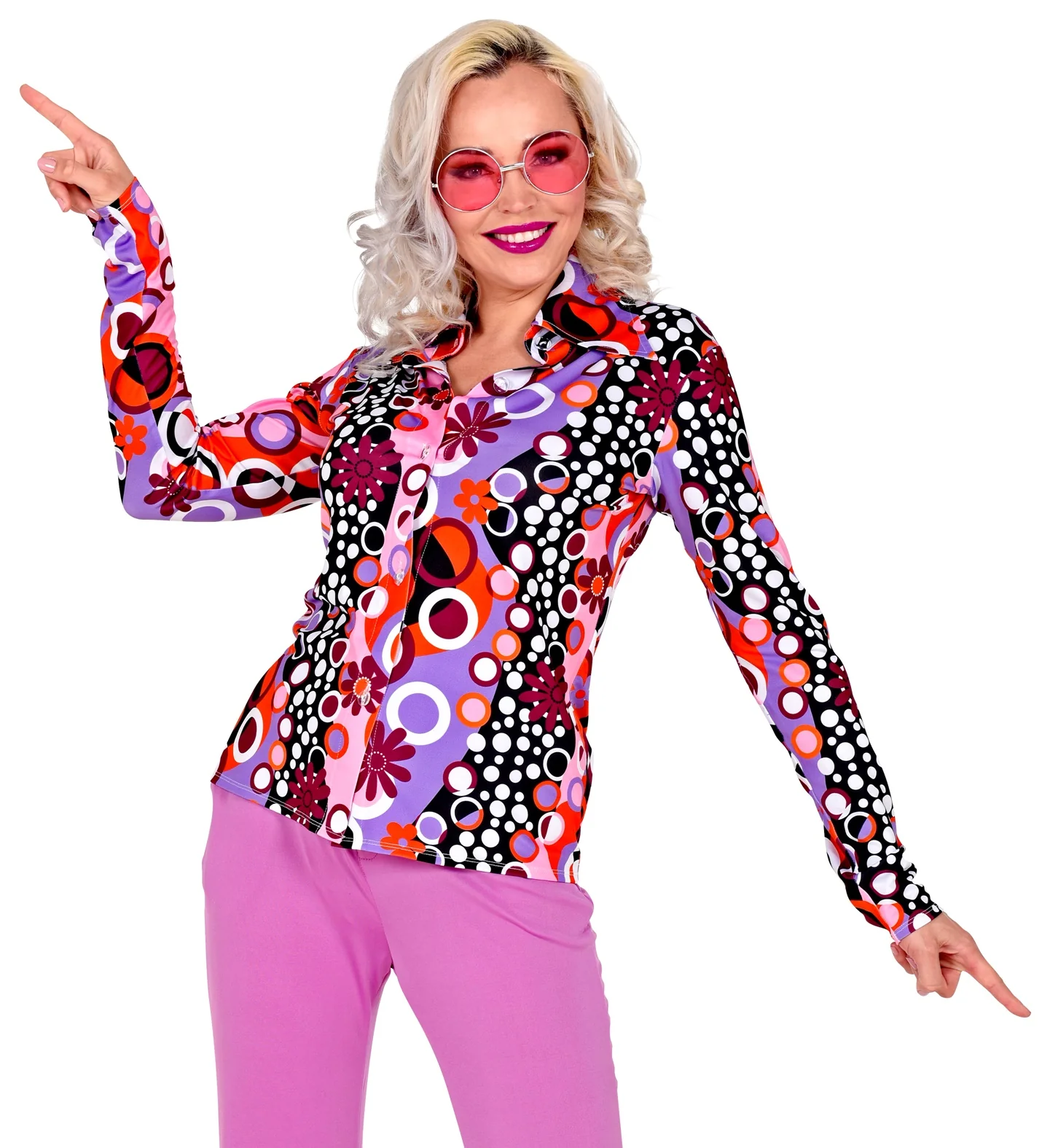Disco shirt groovy stijl jaren 70 dames - Image 4