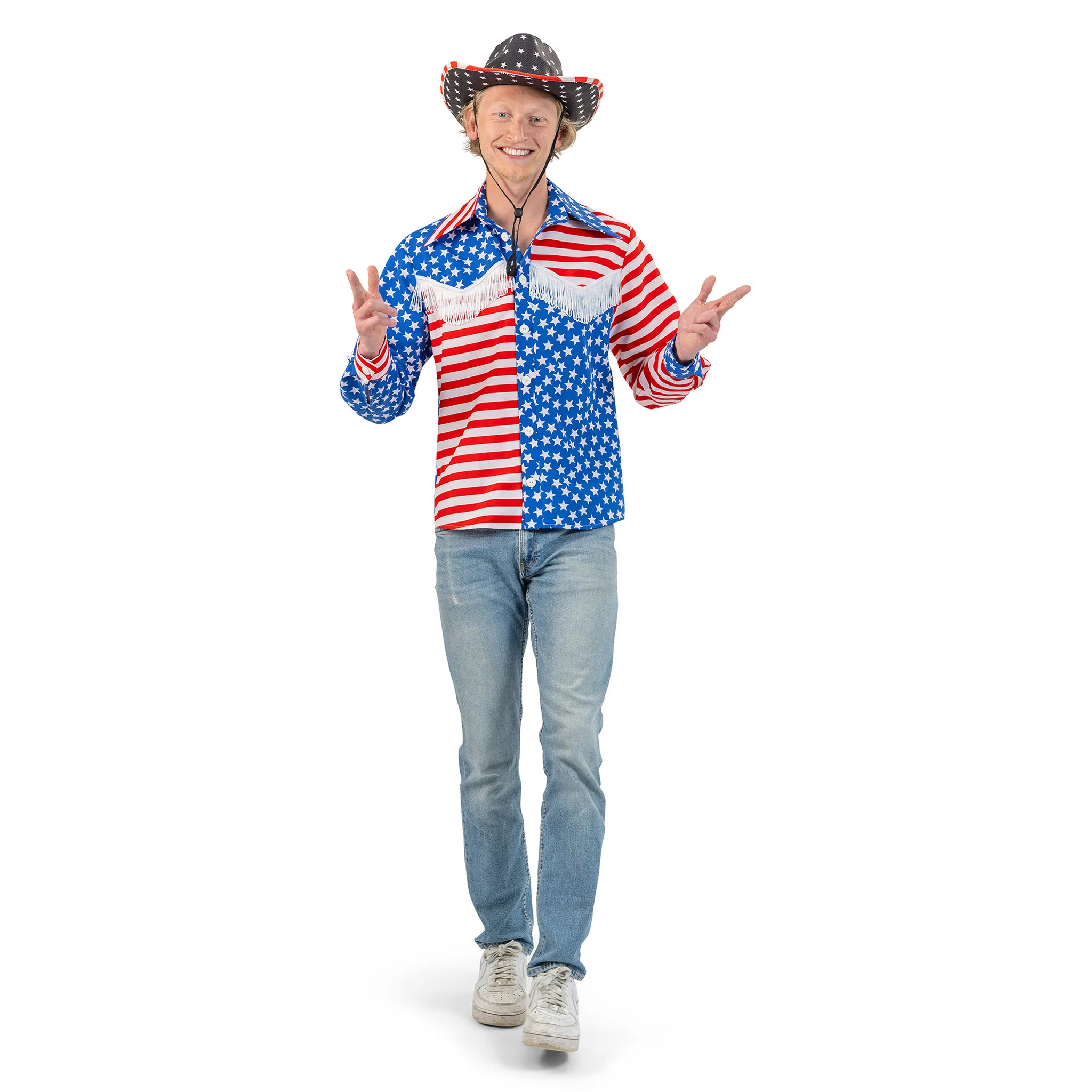 Shirt Amerika vlag heren - Image 3