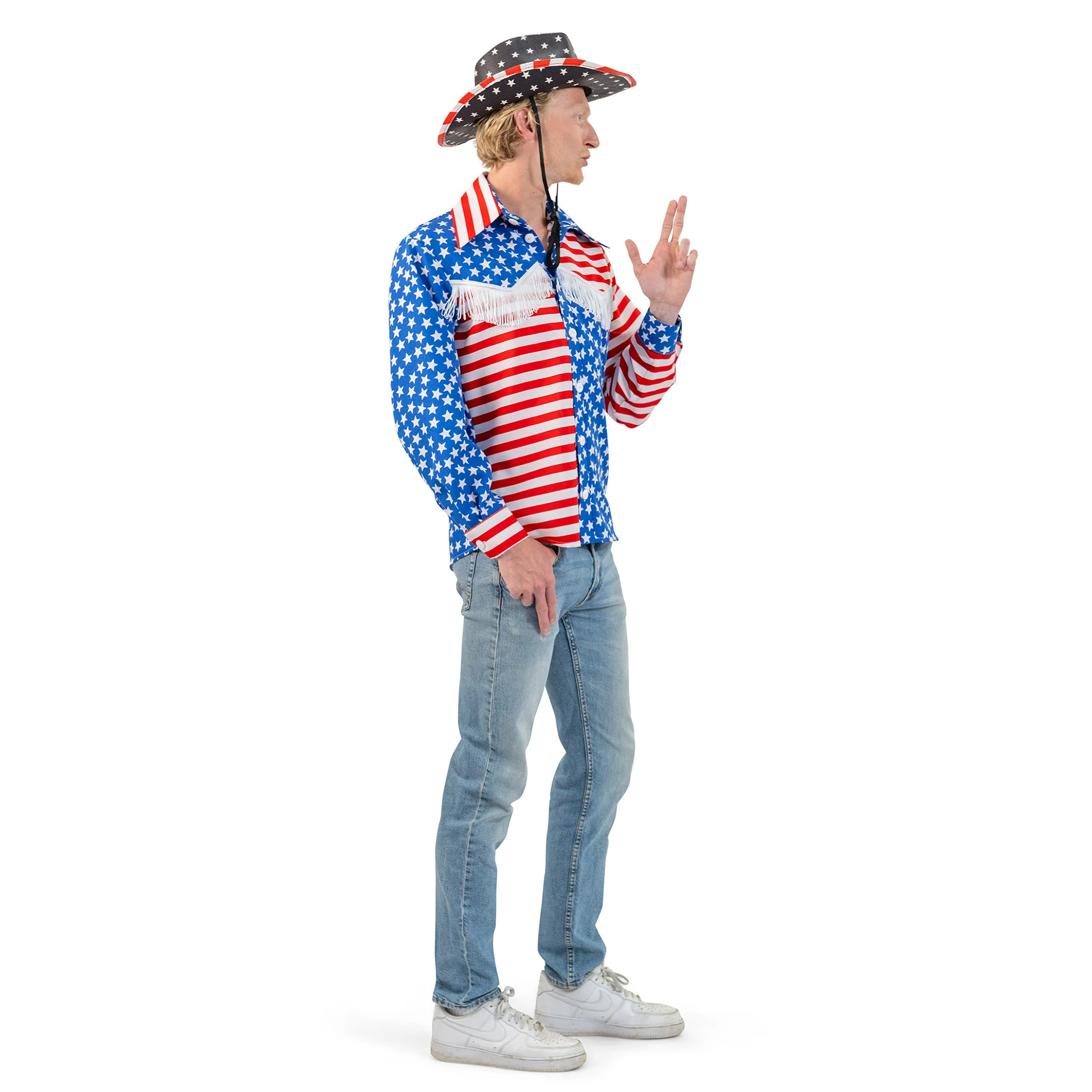 Shirt Amerika vlag heren - Image 4