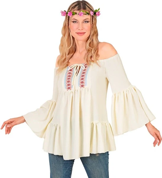 Shirt hippie plattelands dame Eva