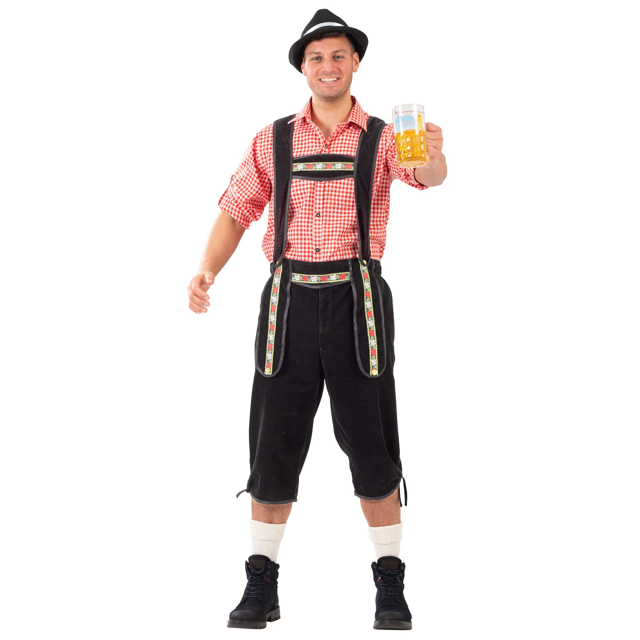 Shirt oktoberfest rood wit geblokt - Image 3