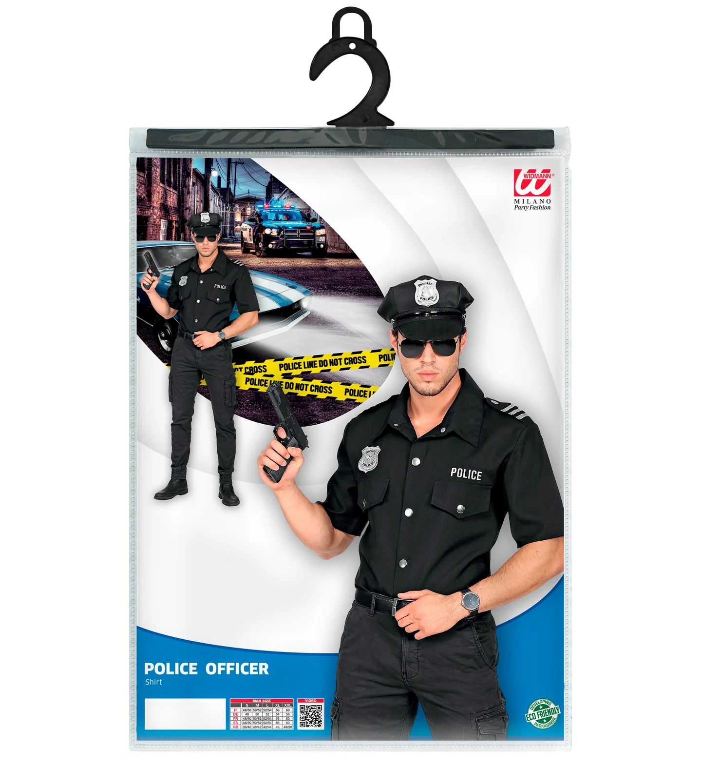 Zwart politie agent shirt - Image 6