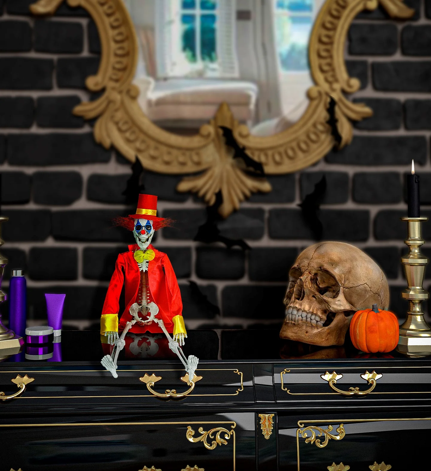 Skelet horror clown 40cm - Image 3