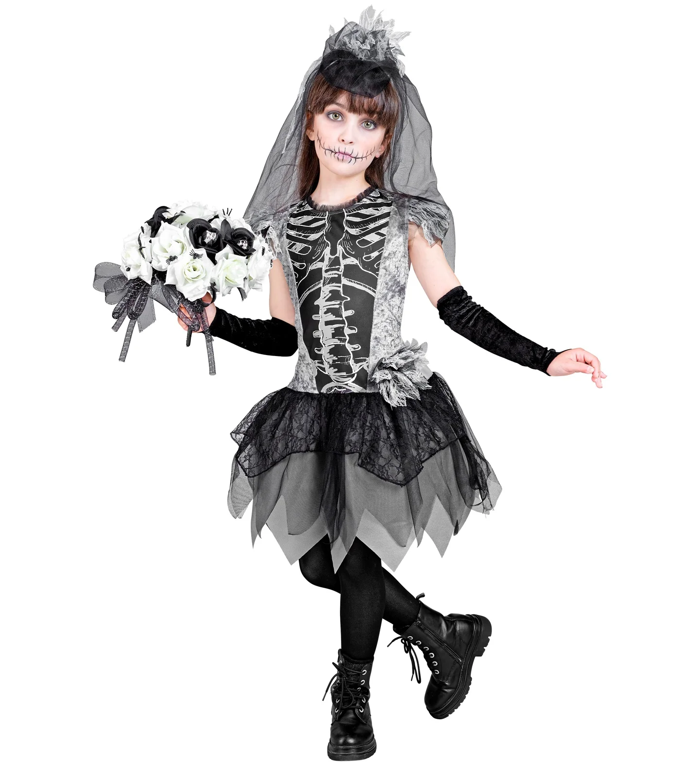 Skeletbruid jurkje Bella kind