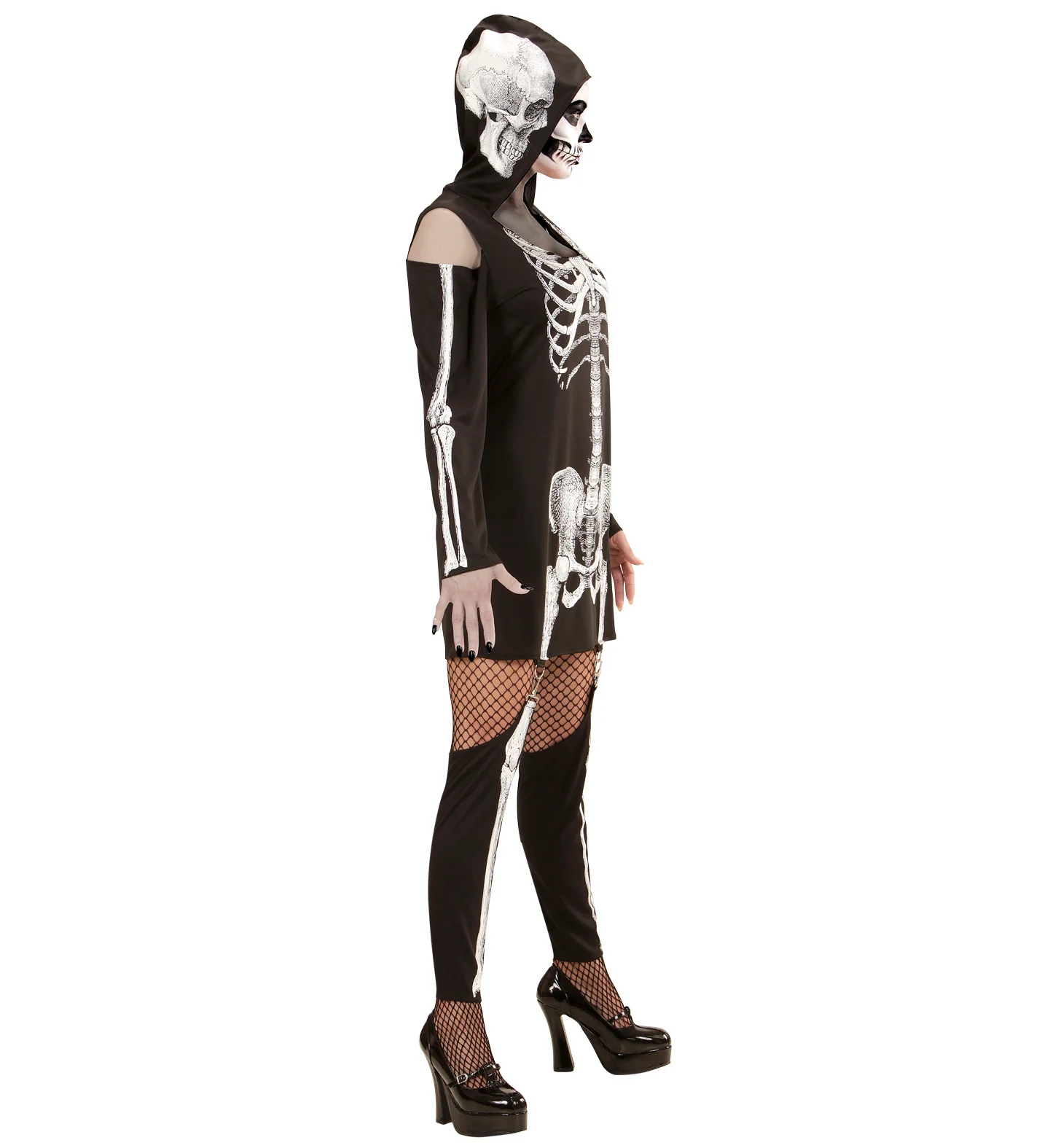 Skeletjurk met schedel voor dames - Image 3